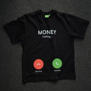 Tricou damă Vibe Negru - MONEY CALLING